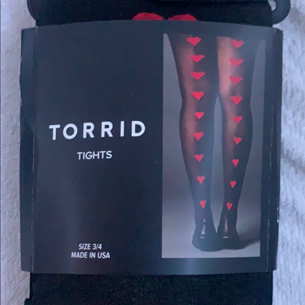 Black and red Tights